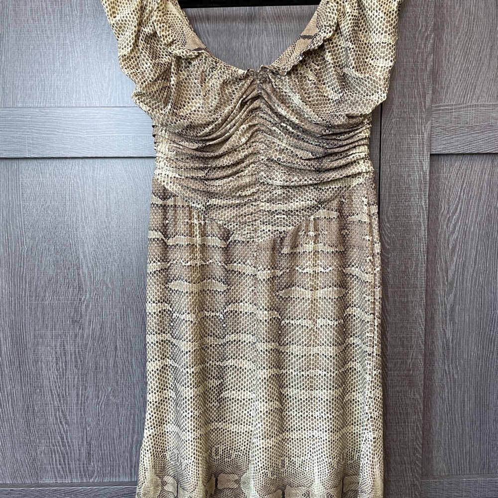 Authentic Like New Roberto Cavali Python Print Dr… - image 5